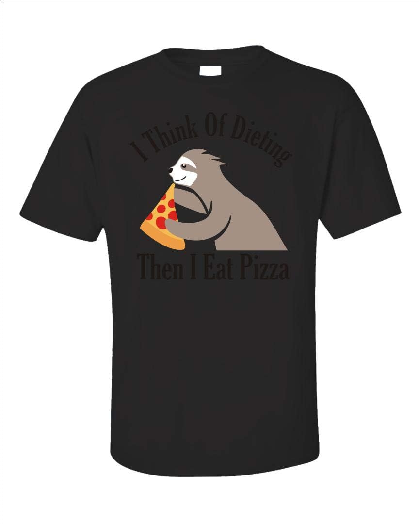 Green Cow Land I Think of Dieting Then I Eat Pizza - Unisex T-Shirt
