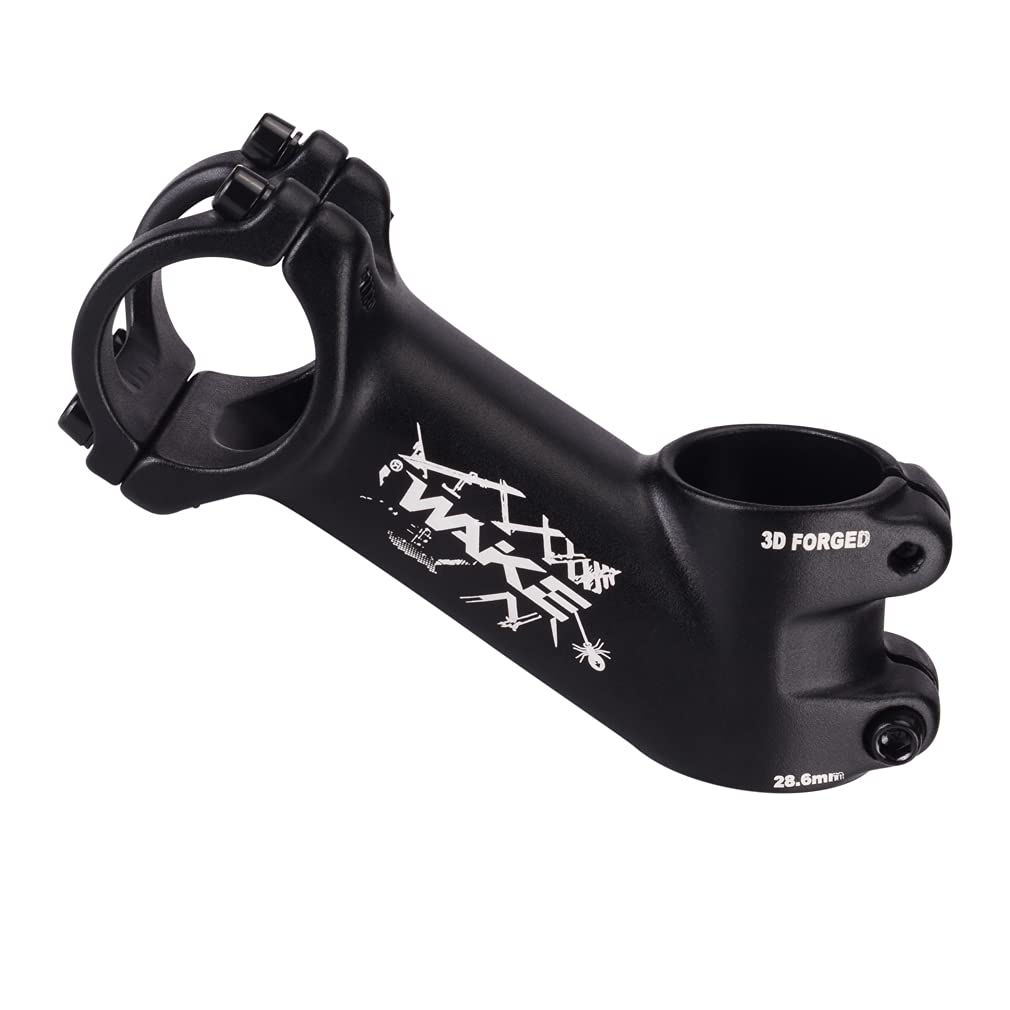 Wake MTB Stem 31.8 35 Degree 90 mm Bike Stem Mountain Bike Stem Short Handlebar Stem for Most Bicycle, Road Bike, MTB, BMX, Cycling (Light-weight, Black)