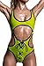 SEXYARN Women's Bandage Cut-out Halter One-piece Monokini Swimsuit Swimwear FBA