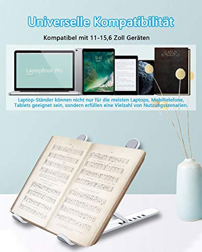 aifulo Laptop Ständer Höhenverstellbar, Notebook Ständer Tragbarer，Laptop ständer faltbar rutschfest und Kratzfest Kompatibel mit 11-15.6 Zoll Laptop