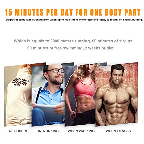 Rxlife Abdominal Muscle Toning Belt EMS PU Toner Portable Fitness for Arm Leg Training Home Office Exercise Workout Equipment Rechargeable for Men Women - Thumbnail 3