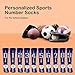 Volleyball for Kids Boys, School Crew Socks for Football, Baseball,Soccer, Basketball Blue #78 or 87 (8-12 Years)thumb 3