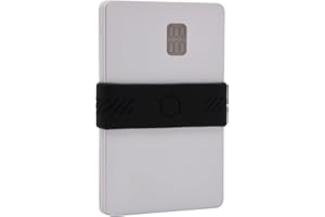 BAND[it] Minimalist Wallet – Slim Silicone Elastic Money Band – Front Pocket Credit Card Holder & Cash Strap – EDC Wallet Alternative (Black)