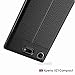 Cocomii Stitch Leather Design Sony Xperia XZ1 Compact Case, Slim Thin Glossy Soft TPU Silicone Rubber Gel Luxury Leather Pattern Fashion Bumper Cover Compatible with Sony Xperia XZ1 Compact (Black)