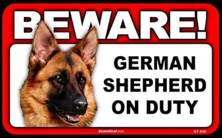beware of german shepherd sign