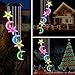 VICOODA Wind Chimes Outdoor, Solar Wind Chimes Color-Changing Moon Star Waterproof Unique Decoration Chimes Mobile Solar Light Mom Birthday Gift for Home Balcony Festival Garden Yard(Moon & Stars)