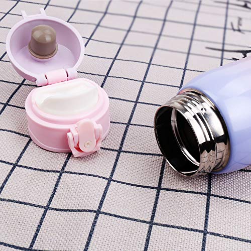 Kids Water Bottle Thermoses Rainbow Water Bottle Cup Metal Stainless Steel Vacuum Insulated Water Flask for School Kids Girls Lunch Box Leak Proof BPA Free No Straw - 11oz - Thumbnail 4
