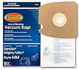 Eureka Part#60295C - Style MM Vacuum Bag Replacement for Eureka Mighty Mite 3670 and 3680 Series Canisters by EnviroCare Part#153-9 - 9/Package