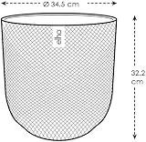 elho Jazz Round 35cm Flower Pot Large Indoor White 100% Recycled Plastic view 6