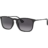 Ray-Ban unisex-adult Rb4187f Chris Low Bridge Fit Square Sunglasses