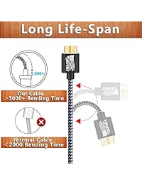 BEST4ONE, cable cargador de alta velocidad de 10 pies, calidad premium, enchapado en oro, trenzado, para Samsung Galaxy S7, S6, Edge, S4, Note 4 5, Tablet Tab 3 4, A, S2, J3, J5, J7 y más, paquete de 2