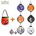 Gaekce Halloween Decorations Paper Lanterns with LED Light for Holiday Home Party, 6 Pcs, Bats,Spiders, Skeleton, Jack-O, Castle, with Halloween Goodie Bag