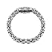 Denvosi Stainless Steel Bracelet Simple Magnetic Clasp Link Chain Punk Rock Biker Bangle for Men Length 8 inch