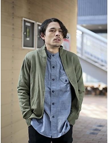 Amazon ドゥニーム メンズ Denime ドゥニーム 天竺ジップカーディガン カーキ M Tシャツ カットソー 通販
