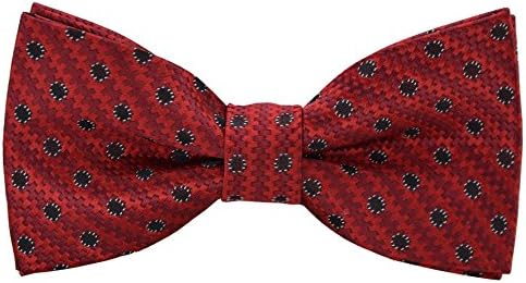 Puppy/Kitten Bow Tie Collar, Adjustable Pet Bowtie for Small Cat Medium Dog for Birthday/Christmas Party D-T-3 (Dark Red for Christmas)
