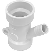 212332 Dishwasher Condensate Drain Pipe | 1-1/2" X 1-1/2" X 3/4" PVC White DWV Appliance Wye