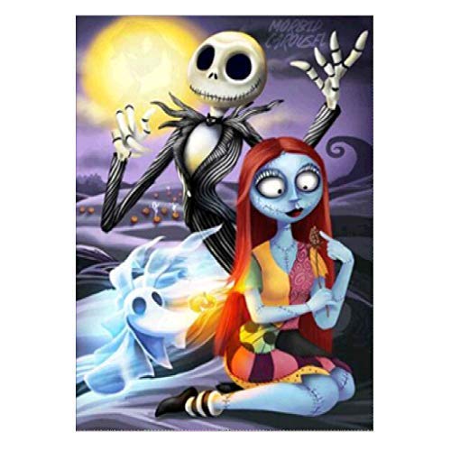 CUIGU 5D DIY Diamond Painting Rhinestone Flowers of Crystals Embroidery Kits Arts, Crafts & Sewing Cross Stitch - Full Drill Halloween Skeleton No.A170