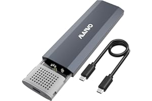 MAIWO M.2 NVMe SSD Enclosure,USB 3.2 Gen2 10Gbps M.2 NVMe M Key Reader,Support UASP Trim,4TB Storage Expansion,Aluminum Case,