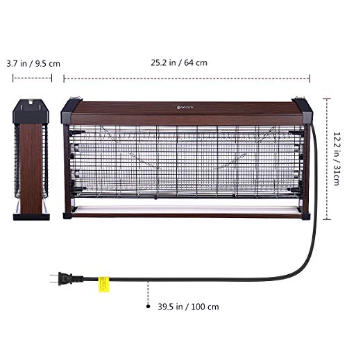 40W Electric Bug Zapper YUNLIGHTS Insect Killer with UV Light for