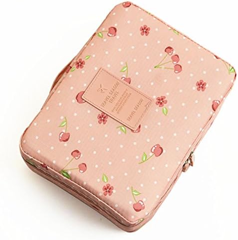 Travel Organization Cosmetic Make Up Storage Wash Bags Handbag Pouch pink cherries