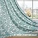 H.VERSAILTEX Country Aqua Floral Print Blackout Curtain for Bedroom - Thermal Insulated Ultimate Soft Textured Grommet Window Treatment Panel for Living Room, 52