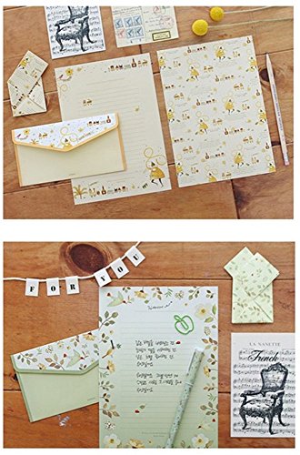 Hewnda 32 sweet floral writing paper letterhead with 16 envelopes writing stationery paper - Thumbnail 6