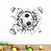 Wowall 3D Soccer Broken Wall Hole Football World Cup Champion Naughty Boy Children's Bedroom Wall Decals