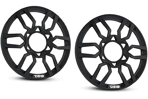 DS18 PRO-GRILL8 Speaker Cover - 8-Inch Car Audio Plastic Universal Speaker Grill, Protect Your Speakers - Black - Set of 2