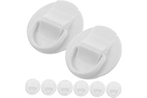 UPKOCH 8pcs White Heavy Duty D-Ring Patches for Inflatable Paddleboards and Kayaks PVC Buckle Design for