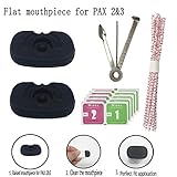 Flat Mouthpiece Part of Replacement Accessories for Pax 2/3 (Pack of 2 Black) by PUBGAMER