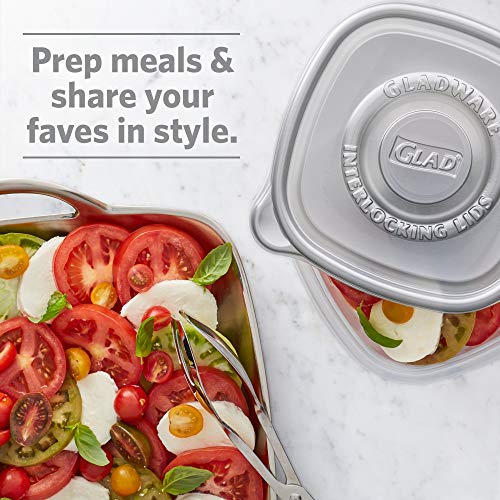 GladWare Home Entree Food Storage Containers, Medium Square Holds 25