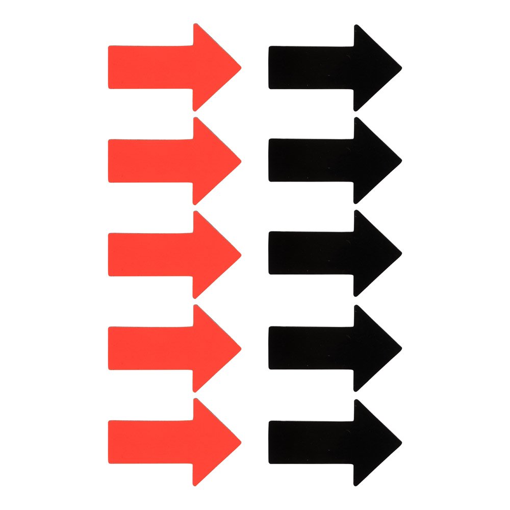Arrow Magnets 5 Black, 5 Red 2,4 x 2 Inch (6 x 5 cm) - Office Magnets - Whiteboard Magnets for Magnetic Board, Magnetic Whiteboard, Refrigerator, Fridge at Office, School or at Home (Pack of 10)