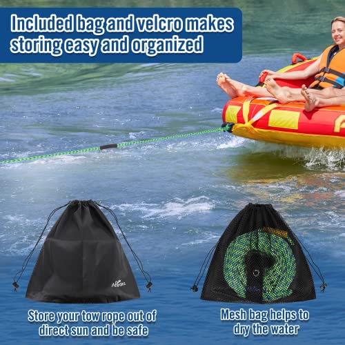 Affordura Tow Rope for Tubing 4 Sections Boat Tow Rope Tube Ropes for