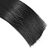 100S Stick I- Tip Hair Extensions Remy Human Hair Extensions Black Straight 50g (18 Inch, 1 Jet Black)