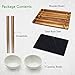 NutriChef Wooden Board Sushi Serving Plate - Rectangular Japanese Sushi Serving Plate - Acacia Wood Platter Display/Cutting/Serving Tray Set - Slate Plate, 2 Ceramic Sauce Bowls, Chopstick - NutriChef PKSUSH10
