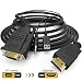 VGA to HDMI Adapter Cable, NewBEP 6Ft/1.8m VGA to HDMI 1080P HD Audio TV AV HDTV Video Converter Cord with 3.5mm Audio Cable & USB Power Cable for PC Computer Desktop Laptop Projector