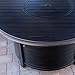 Hiland F-1350-FPT 42,000 BTU Extruded Aluminum Round Slate Top Propane Fire Pit, Large, Black