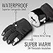 Ski Gloves Waterproof,devembr Warm Snowboard Gloves with Wrist Guard,Black/Gray