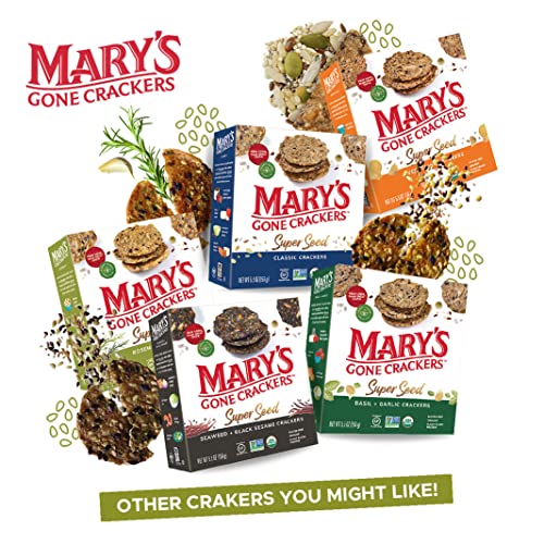 Mary's Gone Crackers Super Seed Crackers, Everything, 5.5 Ounce (Pack