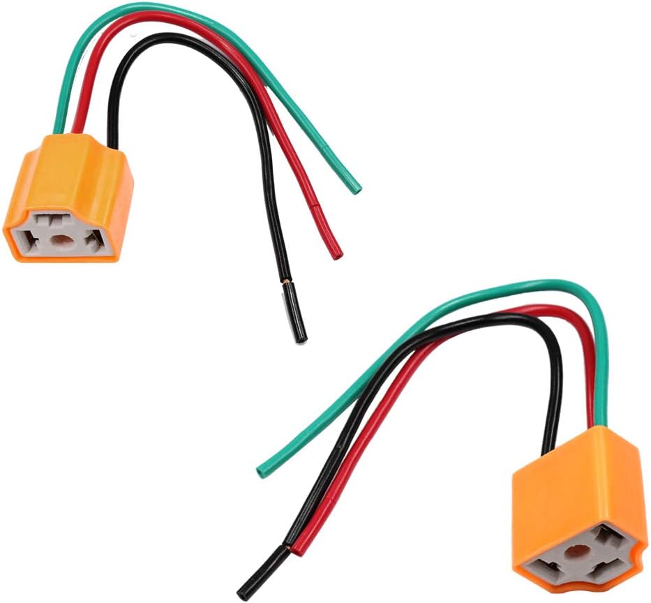 HUIQIAODS H4 Female Ceramic Headlight Extension Connector Plug Bulb Wire Socket, H4 Ceramic Wire - Image 5