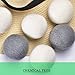 Yazer Pack of 6 Wool Dryer Balls XL Handmade Organic New Zealand Natural Fabric Softener (10, White+Grey)