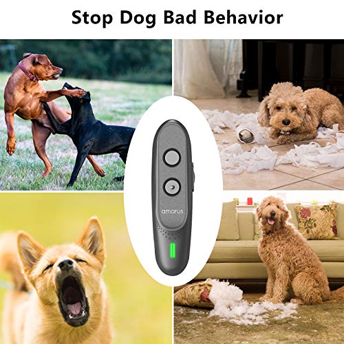 armous Anti Barking Device Ultrasonic Dog Barking Deterrent Devices 3 in 1 Bark Control Training of Safe to Use with LED Indicator and Wrist Strap
