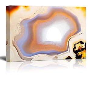 Canvas Wall Art - Abstract Agate Slice Pattern - Giclee Print Gallery Wrap Modern Home Art Ready to Hang - 12" x 18"