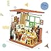Rolife Wooden Dollhouse Miniature Kit with Led Light and Accessories- Diy Mini House Kit Crafts-3d Wooden Model Building Set-Best Birthday Mothers day Gifts for Boys & Girls (03 Studio)