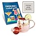 Willow & Everett Set of 2 Moscow Mule Copper Mugs with Shot Glass - 2 16oz Copper Moscow Mule Mugs - Solid Copper Hammered Mug - Copper Cups for Moscow Mules