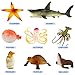 Ocean Sea Animal, 4-14 Inch Large Vinyl Plastic Animal Toy Set(8 Pack), Funcorn Toys Realistic Under The Sea Life Figure Bath Toy for Child Toddler Educational Party Favors ,Octopus Shark Turtle