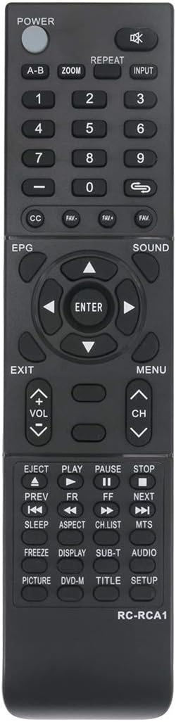 Amazon.com: New RC-RCA1 Replaced Remote fit for RCA TV WD12143 WD12372