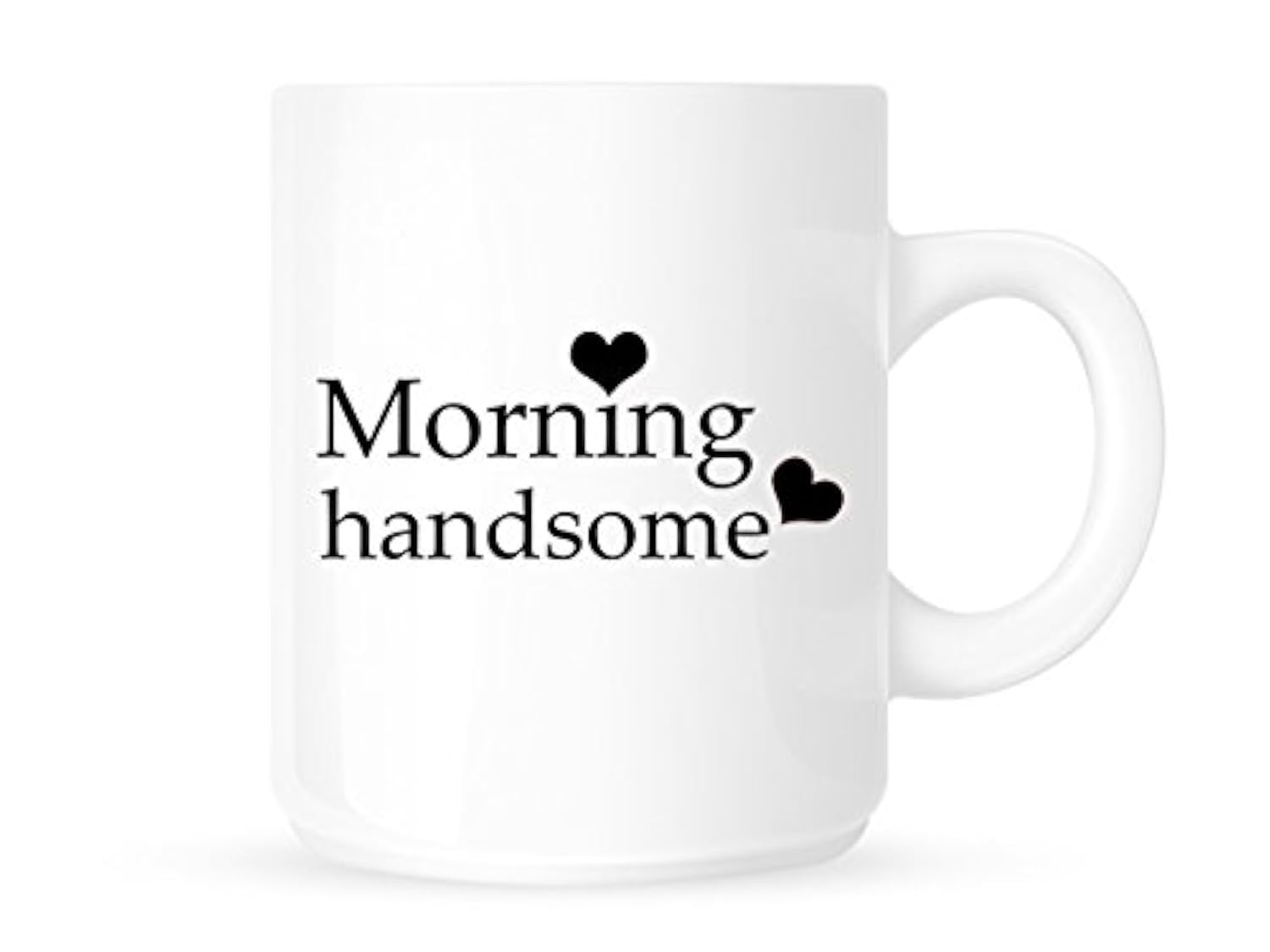 DottsMusic 11 Oz Ceramic Coffee Cup - Morning Handsome Love My Husband Gift Mug