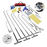 Super PDR Professional PDR Rods 54pcs Auto Car Body Paintless Dent Repair Hail Damage Removal Tools Dent Puller Tap Down Air Wedge Kits