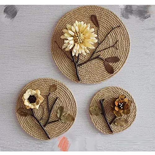 Burlap Flowers Set, 27PCS 9 Styles Natural Handmade Rustic Lace Rose and 1 Roll Jute Twine for DIY Arts Craft Valentine Gift Wedding Decoration and Floral Crafts Making, Durable Packing String-A